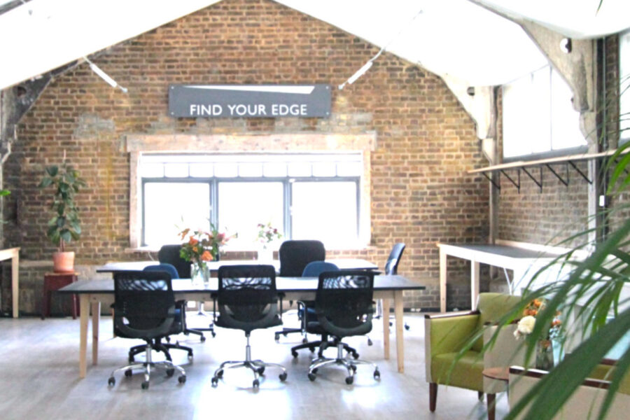 Coworking desk space